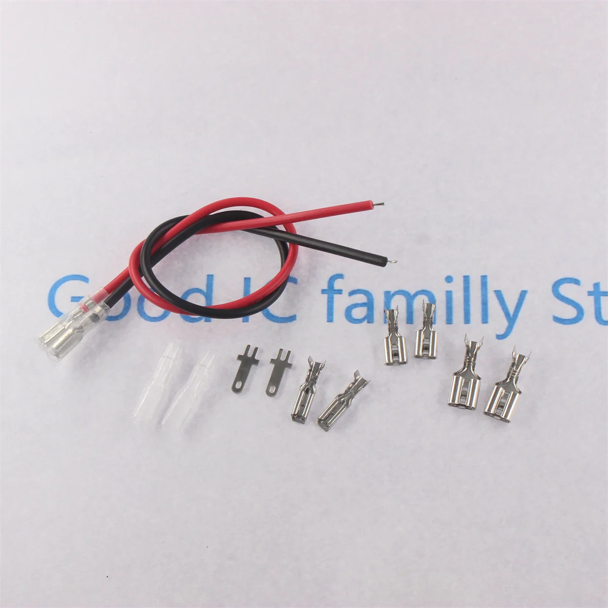 100/10PCS 2.8MM 4.8MM 6.3MM with Transparent Sheath Inserted Spring 6.3mm Female Connector Terminal Faston with Insulator Wire