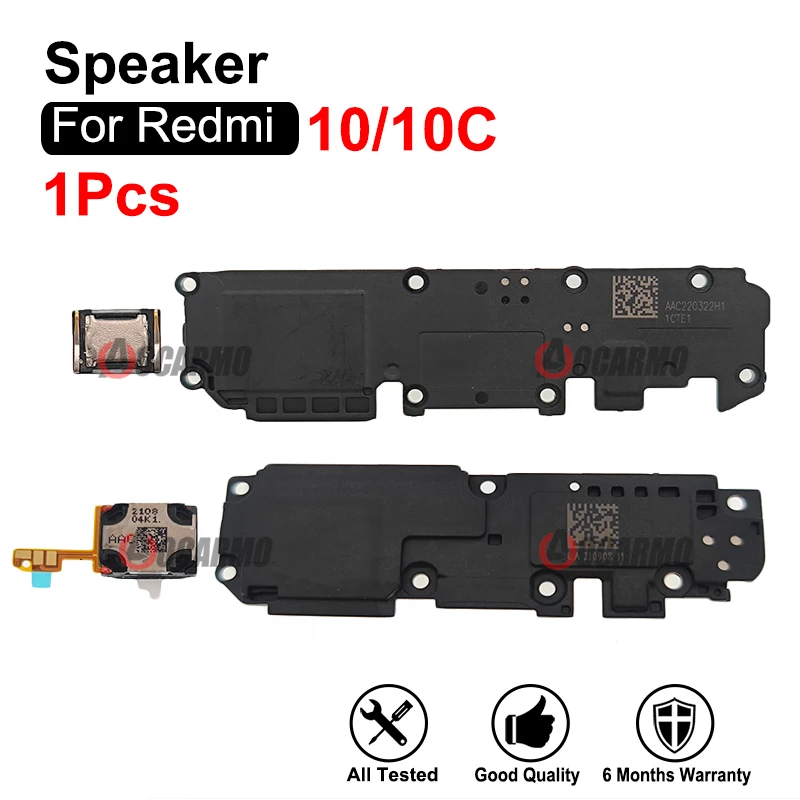 For Redmi 10 10A 10C Top Earpiece Ear Speaker + Bottom Loudspeaker Buzzer Ring Flex Replacement Repair Parts