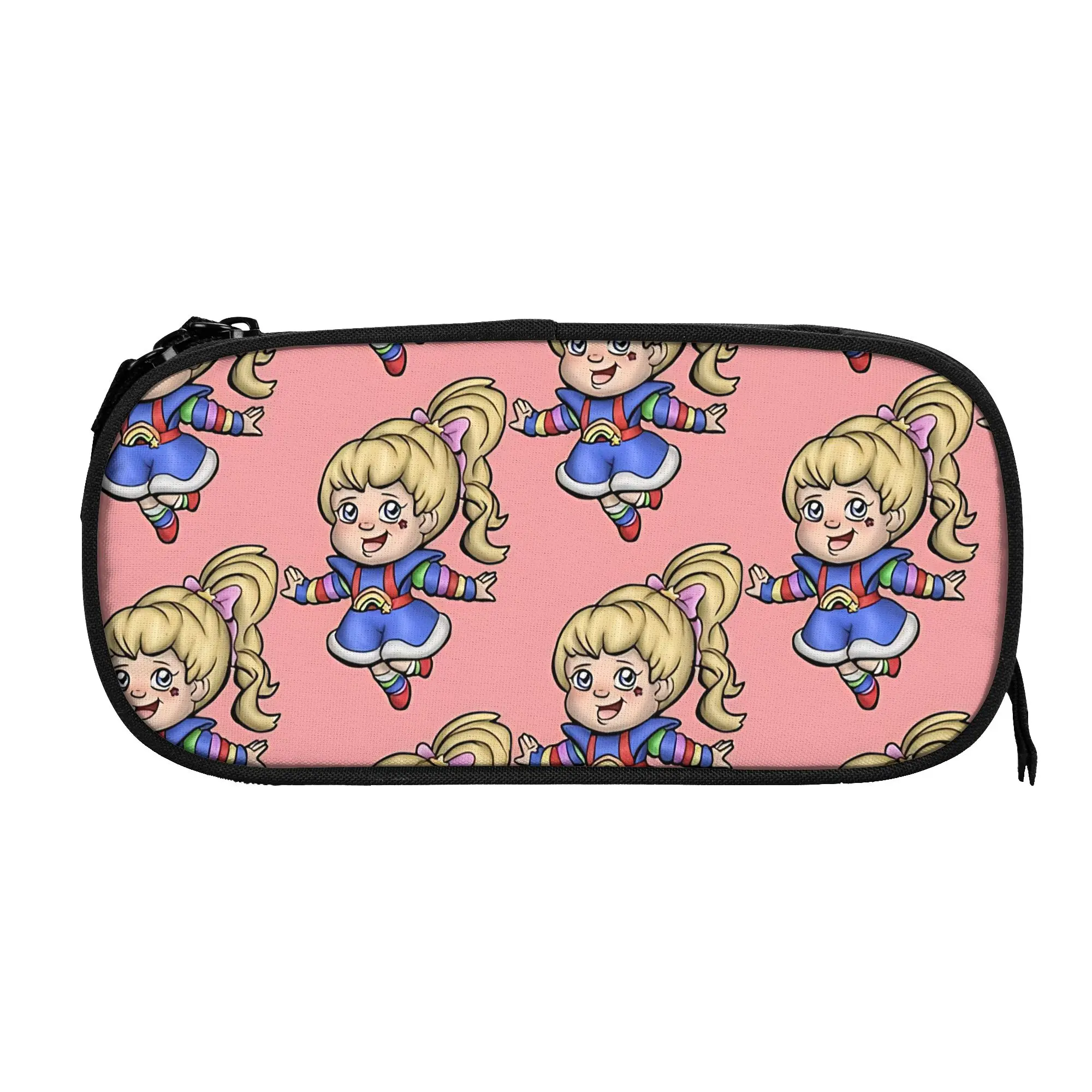 

1 piece Stylish whimsical character Pencil Case Boys Pen Bag R-Rainbow Brite Office Stationery Bag