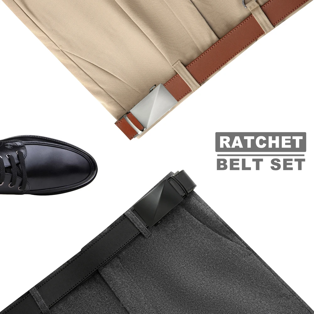 CHAOREN ماركة أحزمة جلدية للرجال 115 سنتيمتر-135 سنتيمتر حزام أوتوماتيكي مع حزام السقاطة أحزمة عالية الجودة أحزمة فاخرة للرجال