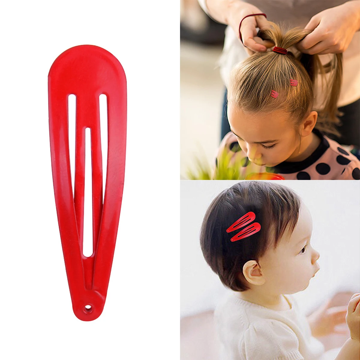 20pcs Children's Colorful Bangs Clip Simple Droplet Shaped Edge Clip Hair Bangs Auxiliary Decorative Clip