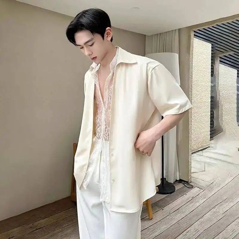 LUZHEN Piece Fake 2026 Layer Summer Two Original Design Double Short Sleeve Shirts Men's Fashion Personalized Casual Tops JY8069