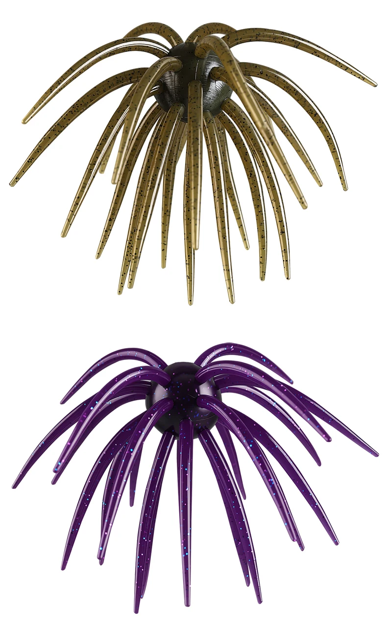 TAIYU 13cm Coike Urchin Weichköder, langlebiger Elastomer-Köder mit Tentakeln für Raubfische, Silikonköder, künstlicher Wurmköder – Detail 11