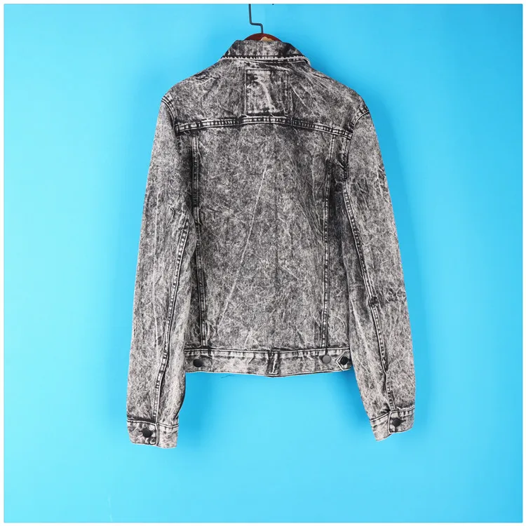 

Faionable ort Повседневная джинсовая куртка для мужчин Универсальная смешанная и подходящая серия UO Young Sle Pure Color Sve Design