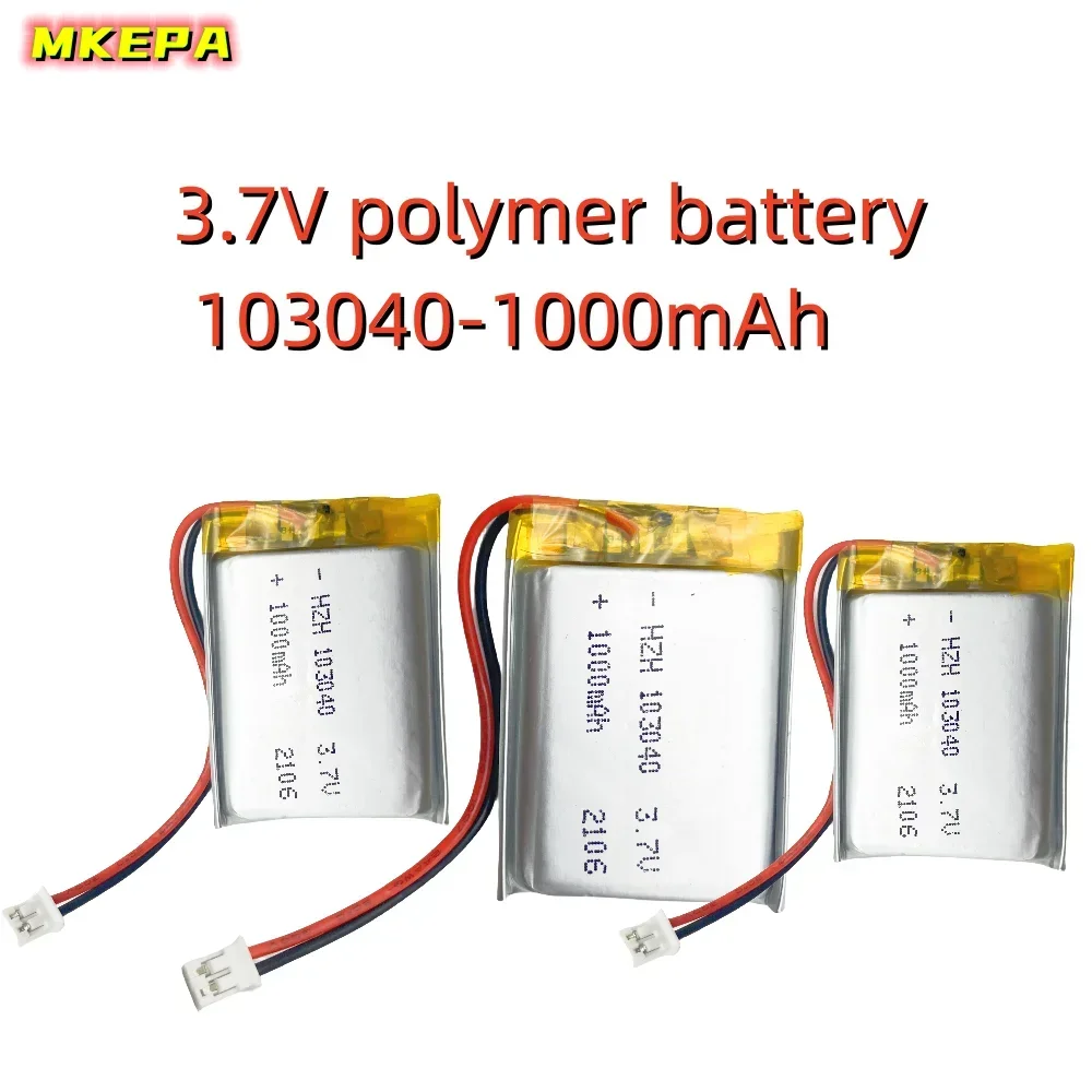 air transport Polymer lithium battery 3.7 V 103040 1000mah can be customized wholesale CE FCC ROHS MSDS quality certification