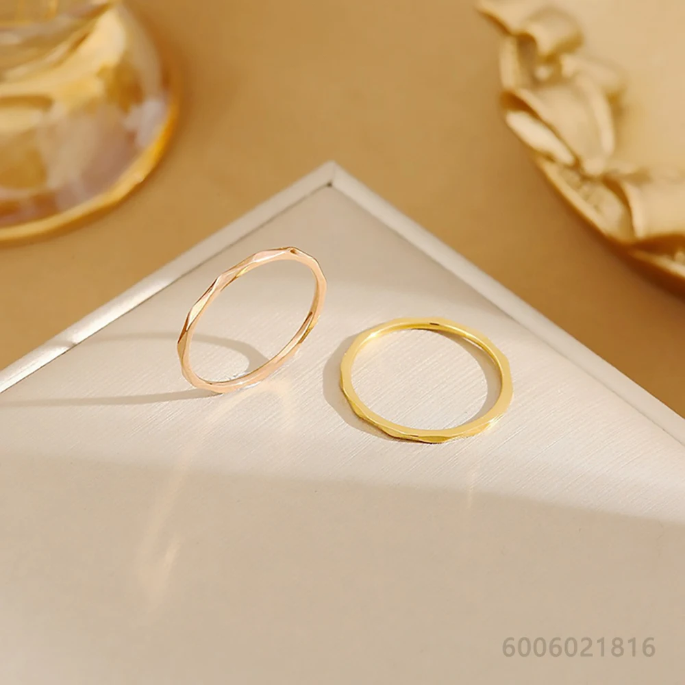 Women's 925 Sterling Silver Gold Thin Ring