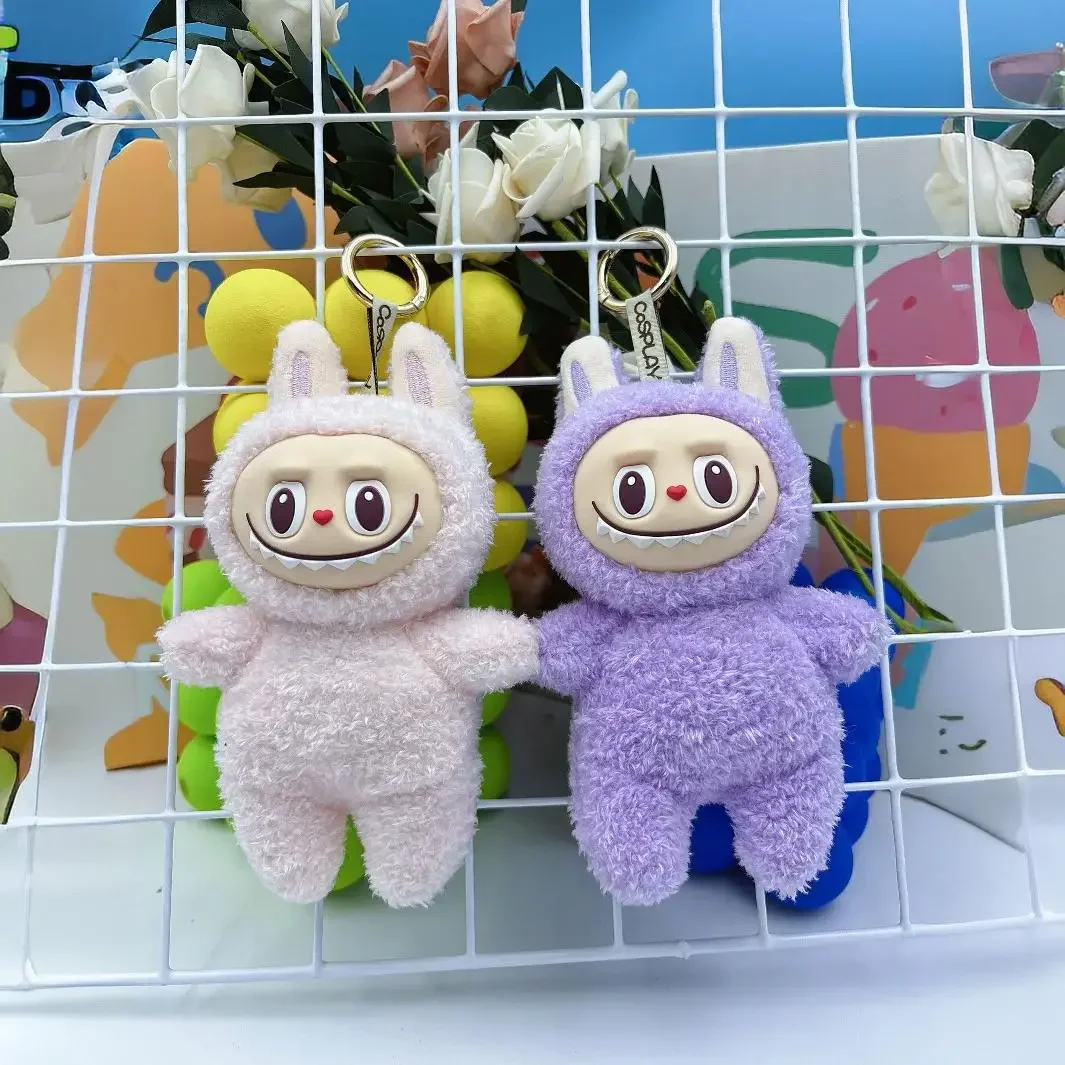 

Labubu Keychain For Car Keys Doll Blind Box The Monsters Bunny Labubu Key Chain Anime Accessories Kids Girls Gift