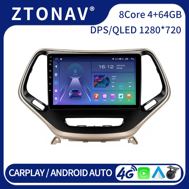 

Car Radio Stereo For Jeep Cherokee 5 KL 2014 - 2018 Car Media Player Android Stereo Headunit Screen GPS Navi Carplay 2 Din