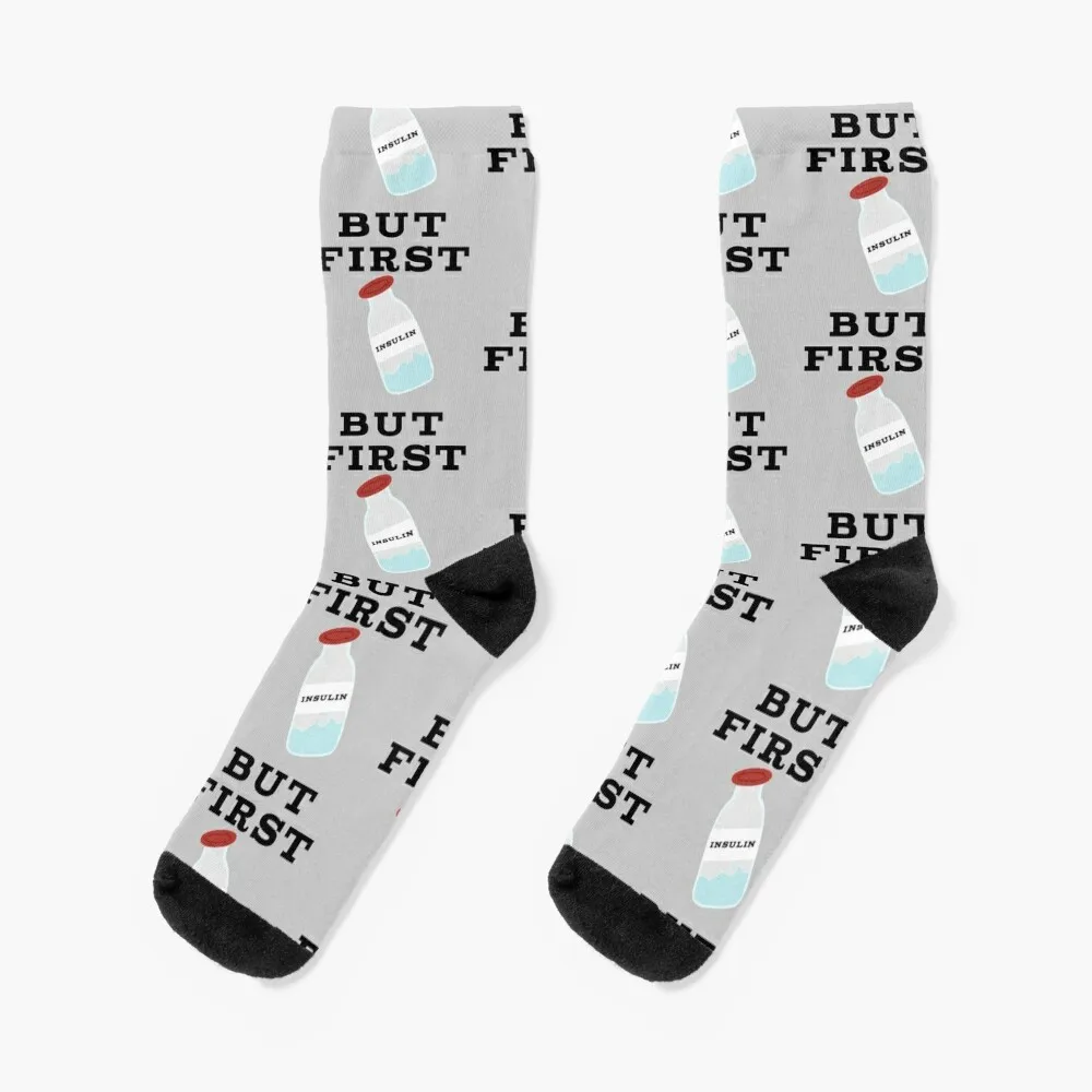 

But First Insulin Socks essential new year men cotton high quality Men Socks Women's