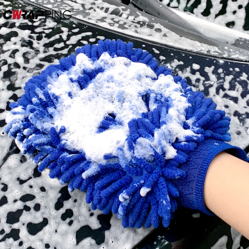 Microfiber Car Wash Glove Coral Mitt Multifunction Auto Cleaning Mitts Thick Soft Double-sided Cleaning Gloves Auto Accessoires