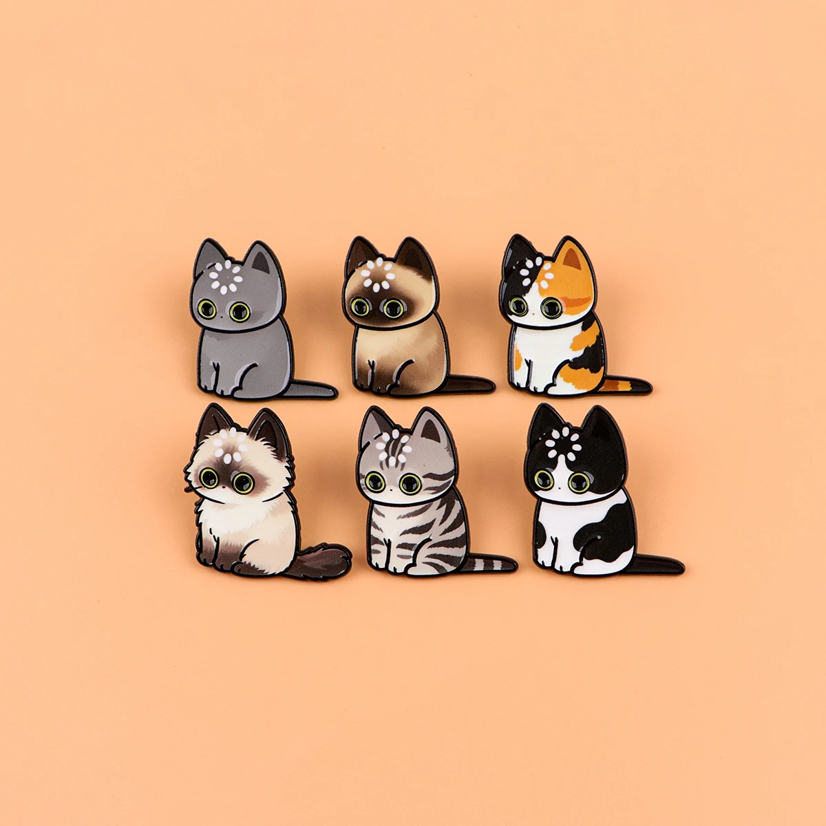 Ladend... Katzen-Emaille-Pin, niedliche Cartoon-Tier-Brosche, Anstecknadeln, Abzeichen für Rucksack, Kleidung, Accessoires, Modeschmuck, Geschenke – Detail 7