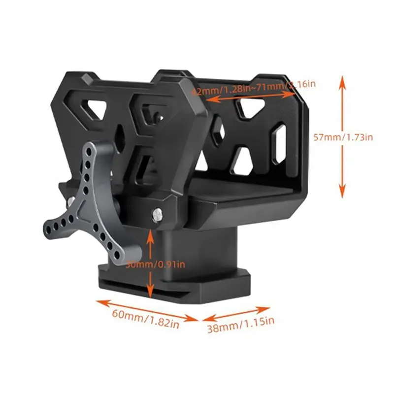 FAST-2X Professional Saddle Clamp Adapter Tripod Bracket Vise Clamp Outdoor Bracket Adapts To 3/8 Inch Thread