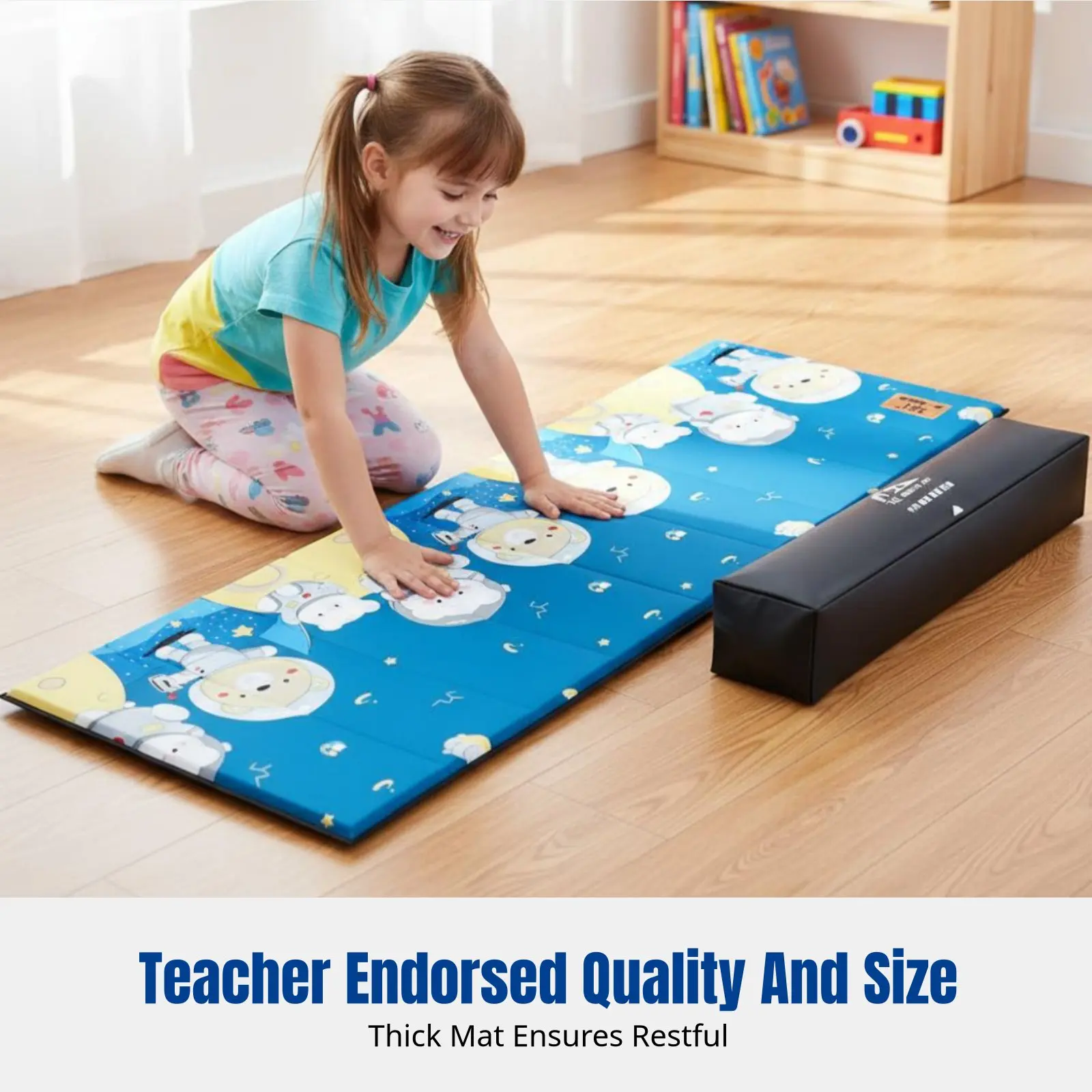 

Детский коврик для сна в школу, влагостойкий, складной, портативный, с мультяшным рисунком