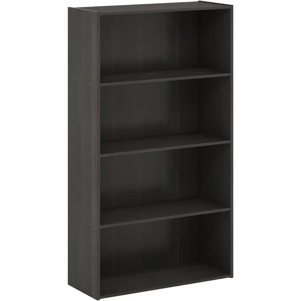 

Pasir 4-Tier Bookcase / Bookshelf / Storage Shelves, Espresso storage cabinet glass cabinet muebles de baño sideboard