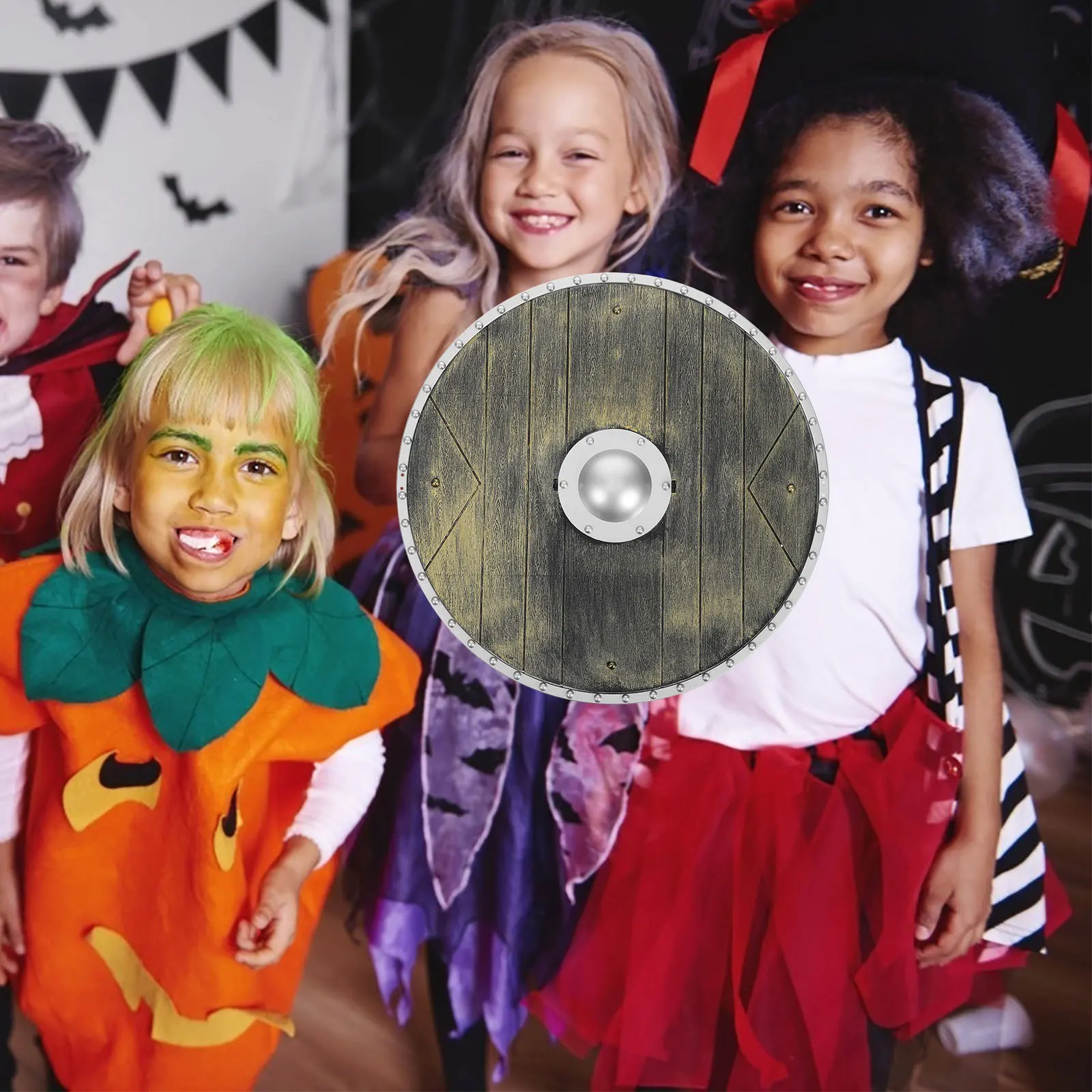 درع القراصنة البلاستيكي المستدير في القرون الوسطى التظاهر لديكور المسرح زي الفايكنج درع زي القرون الوسطى التظاهر اللعب الدعائم