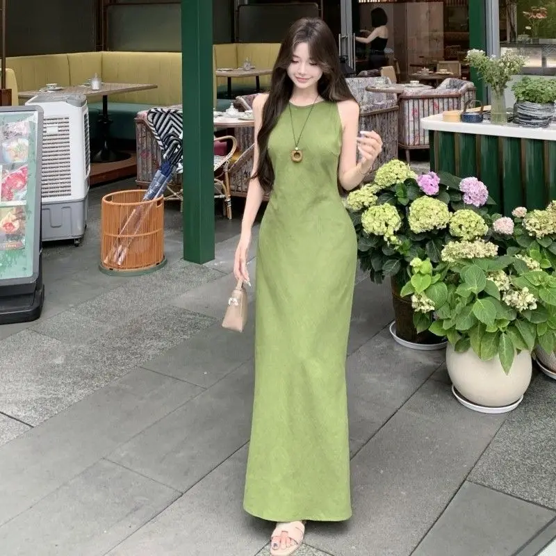 Dresses Sleeveless Womens Dress Milkmaid Autumn Wool Graduation Dinner Birthday Celebrate Cocktail Prom Holidays Elegant Stylish