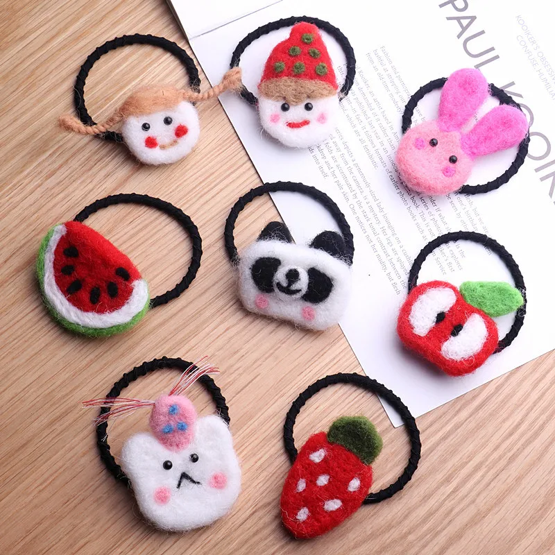 

Cartoon Basic Rubber Band Children Cartoon hairpin Kids Elastic Hair Band Girls Hair Clip Pin Hair Accessories