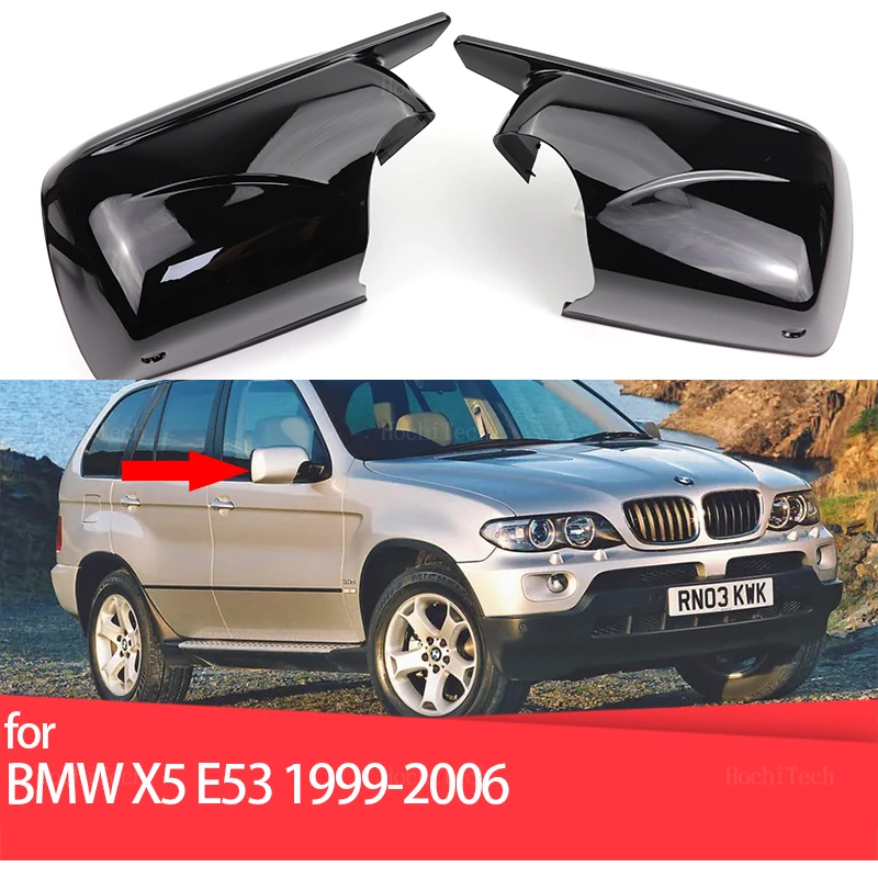 High Quality Mirror Cover M Style Car Side Rearview Mirror Cover Cap Trim 2024 New M Look Mirror Covers for BMW X5 E53 1999-2006