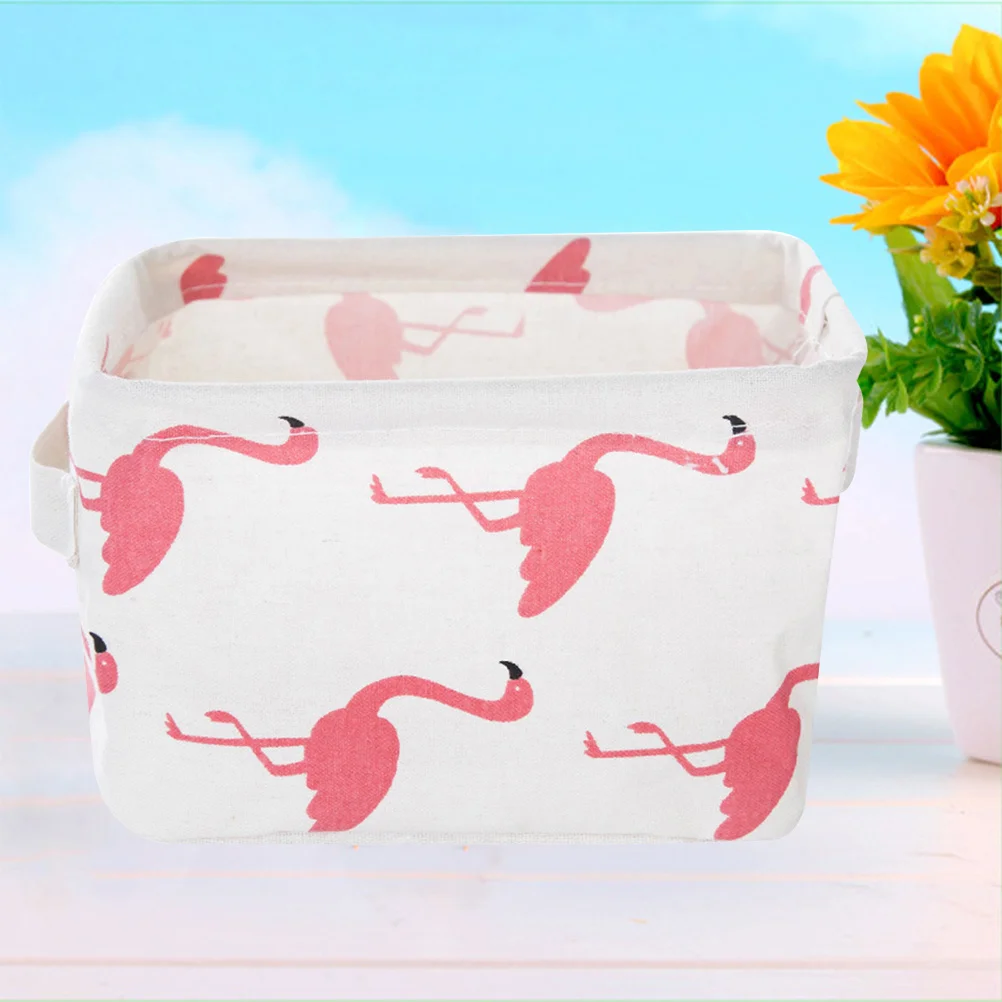 

Debris Storage Box Foldable Bins Collapsible Cubes Fabric Organizer Baskets Desktop