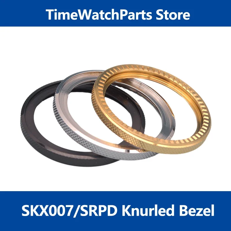 

Watch Mod Stainless Steel Knurled Bezel Ring For SKX007 SRPD Seiko Watch Case 41mm Rotating Bezel Dive Watch Replace Parts