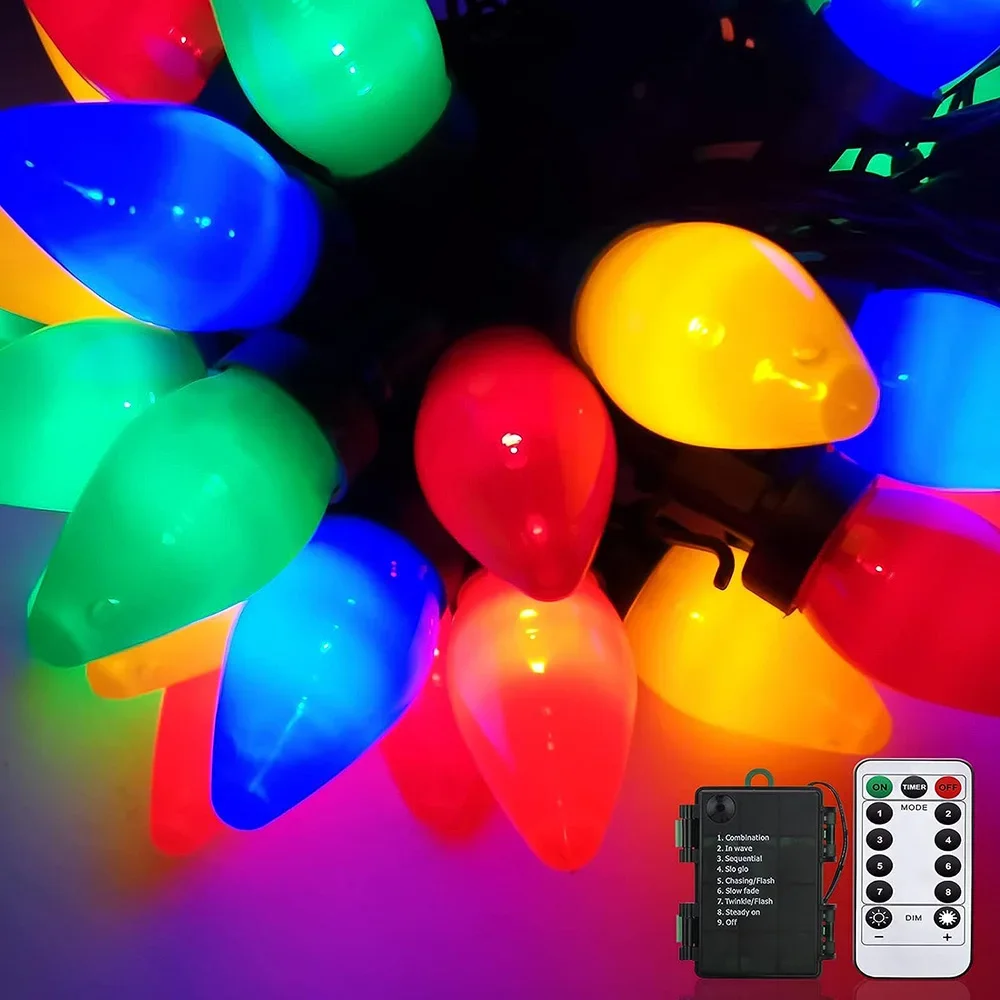 3 Lighting Modes Outdoor Garden Lights Multiple Colors Waterproof Led Light Garland for Christmas Holiday Wedding Party Lighting