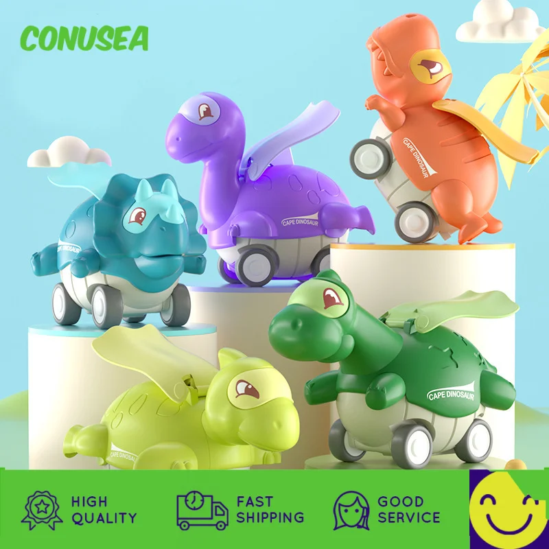 Children\'s Toy Car Pressing Sliding Cape Dinosaur Car Toys for Boys Kids Education Toys for Boys Halloween Christmas Gifts