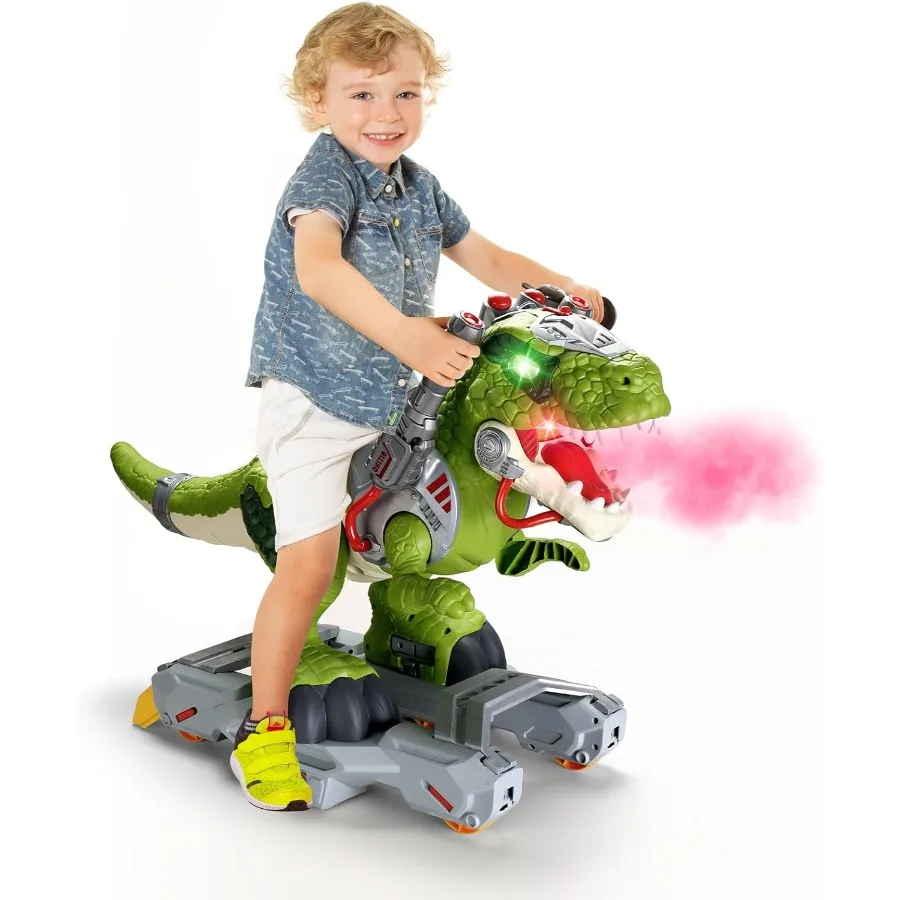 

Dinosaur Ride On Toy Cars for Toddler Electric Ride On Toys with Music Light and Smoke 3-5 Year Old boy Gift Preschool Scooter