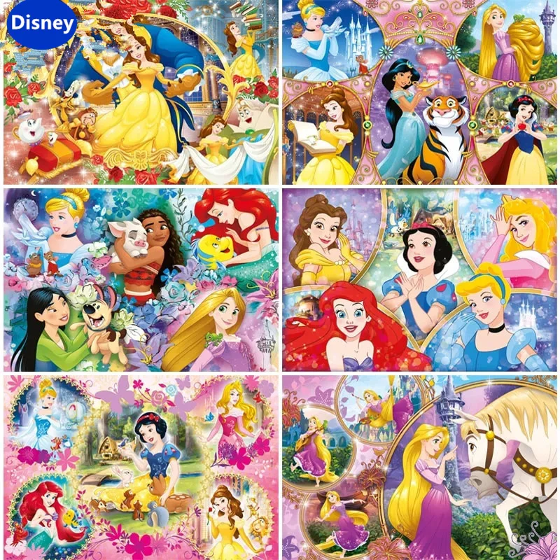 

Disney Princess Collection Handmade Puzzle Puzzle Cartoon Children's Brain Burning Puzzle Game Decoration Preferred Holiday Gift