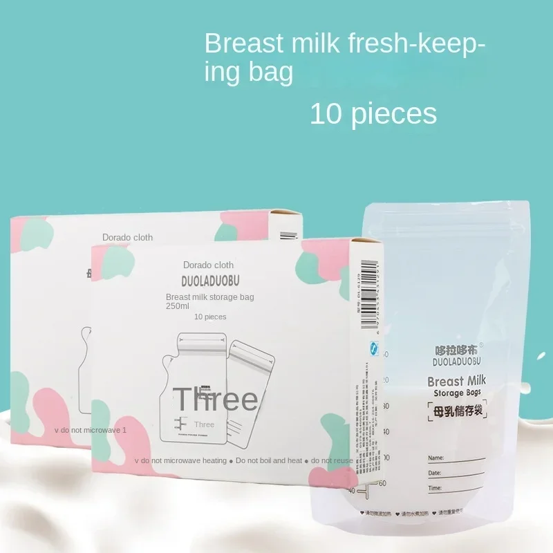 10/20/30/50 pcs 250ml Breast Milk Baby Storage Bag Milk Freezer Bag Baby Food Bag BPA Free Baby Safety Feeding Bag