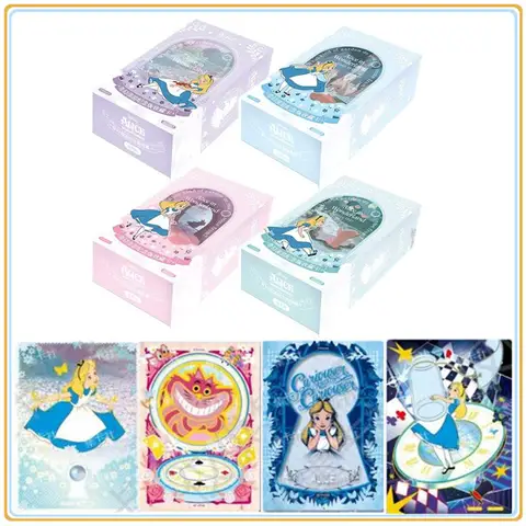 Oryginalna kolekcja kart Disneya Alicja w Krainie Czarów Fantasy Roaming Commemorative Edition, prezent na Boże Narodzenie, zabawki dla dzieci