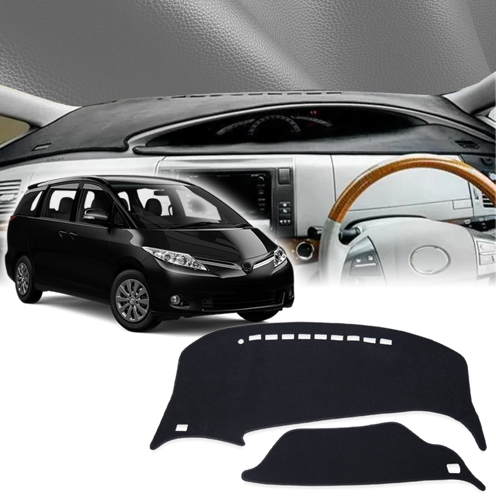 

fit for Toyota Previa Estima Tarago 2006-2019 XR50 Dashmat Accessories Dashboard Cover Pad Protective Carpet DashMat Sunshade