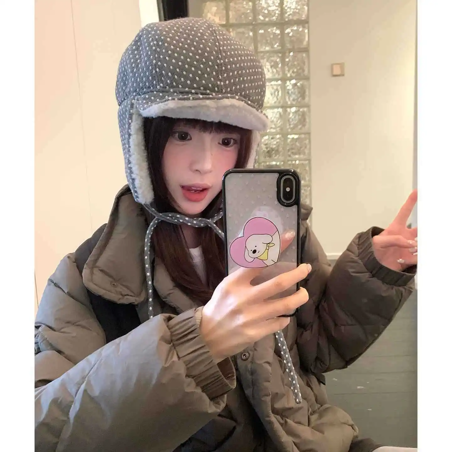 

Зимняя теплая и толстая шапка-ушанка из овечьей шерсти с защитой от холода и влаги, в стиле Лей Фэн