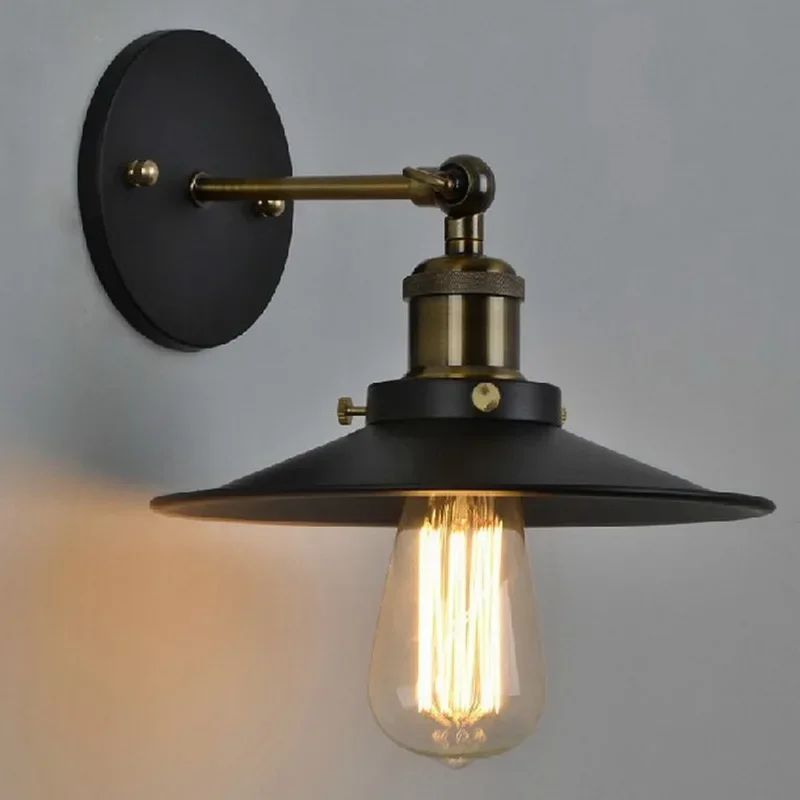 

Vintage Plated Industrial Wall Lamp Retro Loft LED Wall Light Lamparas De Pared Stair Bathroom Iron Wall Sconce Abajur Luminaria