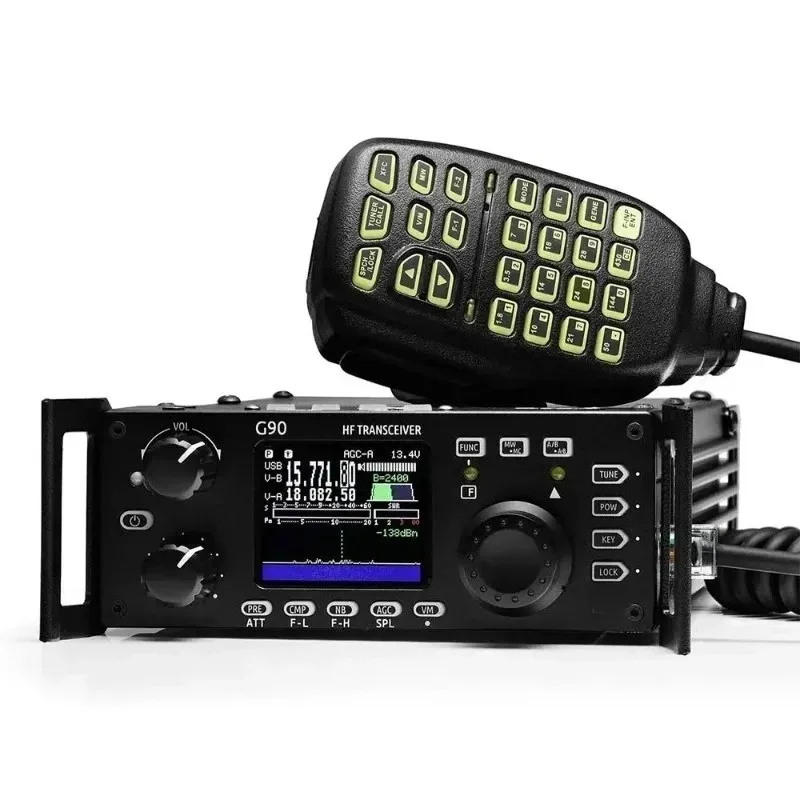 G90 Radio Transceptor Combination 0.5-30Mhz SDR Transceiver with Xiegu G90 Cooling Fan G90 Bracket and XPA125b CE-19