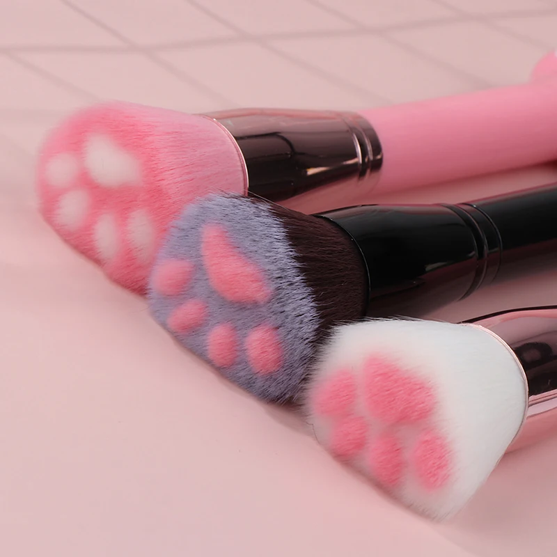 1PC Cat Claw-Shaped Makeup Brush - Multi-Purpose Tool for Eyeshadow, Powder & Foundation