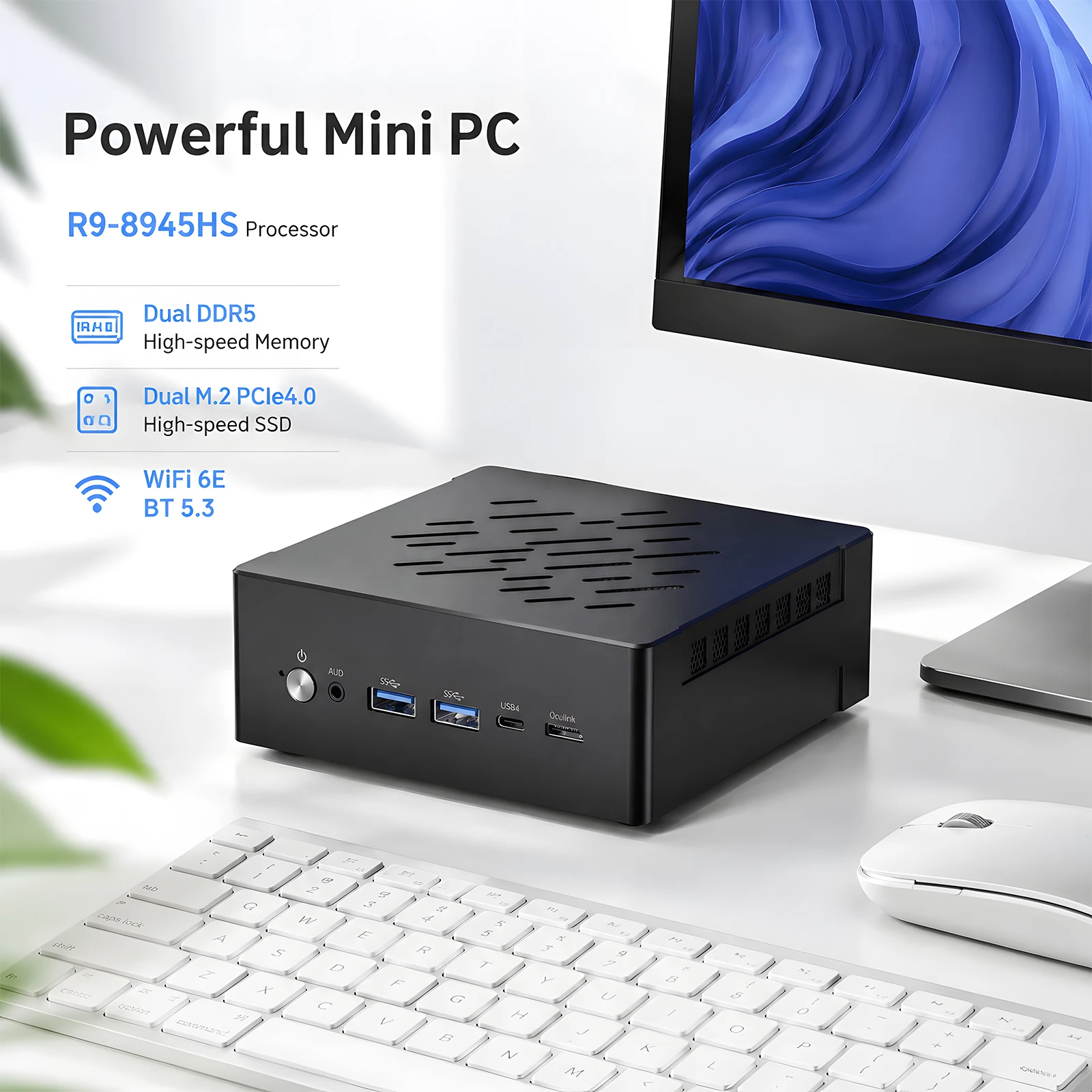 Msecore MQ50 AMD Ryzen 7 9 Windows 11 Micro Mini PC Gamer Computer Office PC DDR5 NVME SSD WiFi 6E Bluetooth 5.3 Thunderbolt