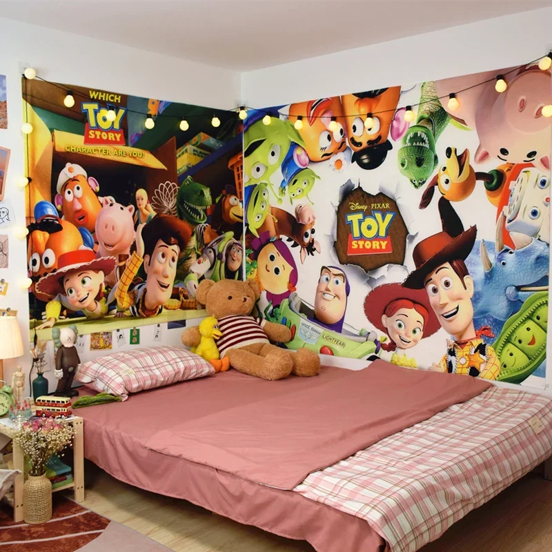 Toy Story Decoration Hanging Cloth Living Room Background Hanging Cloth room decor aesthetic Bedroom Decoration Tapestry