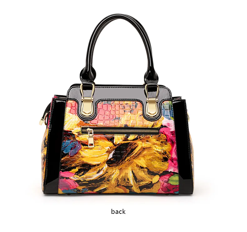 Aidrani Damenhandtasche mit Blumenmuster und Krokodilprägung, farbenfrohe Umhängetasche mit Henkel, Damen-Umhängetasche für den täglichen Gebrauch. – Detail 11