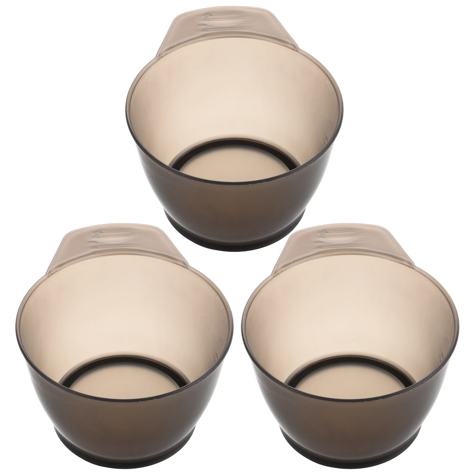 

3pcs Transparent Bowls Dye Dye Bowl for Color Measuring Cup Salon Use Hair Color Mixing Bowl Suitable All Hair Types
