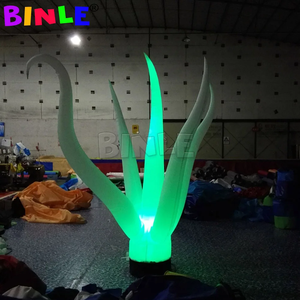 Charming Inflatable Seaweed With Led Light And Base Blower Inflatable Sea Plants For Party Decoration