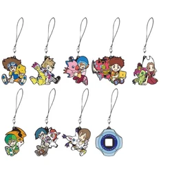 Digimon Anime Agumon Gabumon Gatomon Patamon Tentomon Piyomon Gomamon Bandai Rubber Keychain Toys Gift