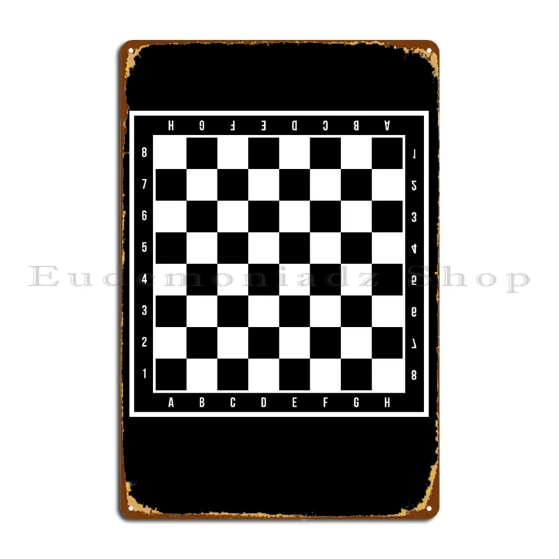 Chess Board Boardgame Metal Signs Cinema Kitchen Wall Plaque Personalized Classic Tin Sign Poster