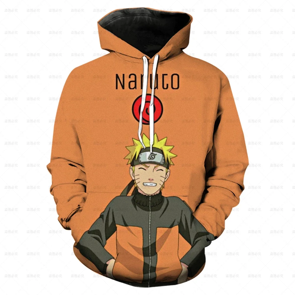 MINISO Boys and Girls Hoodies Akatsuki Men's Hoodies 3D Printed Naruto Pullover Oversized Men's Hoodies Sasuke Men's Clothing