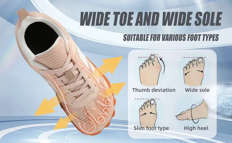Unisex Barfußschuhe mit breiter Zehenpartie, Freizeit-Sportschuhe für Damen, Laufschuhe, minimalistische, rutschfeste, atmungsaktive Walking-Sportschuhe – Detail 10