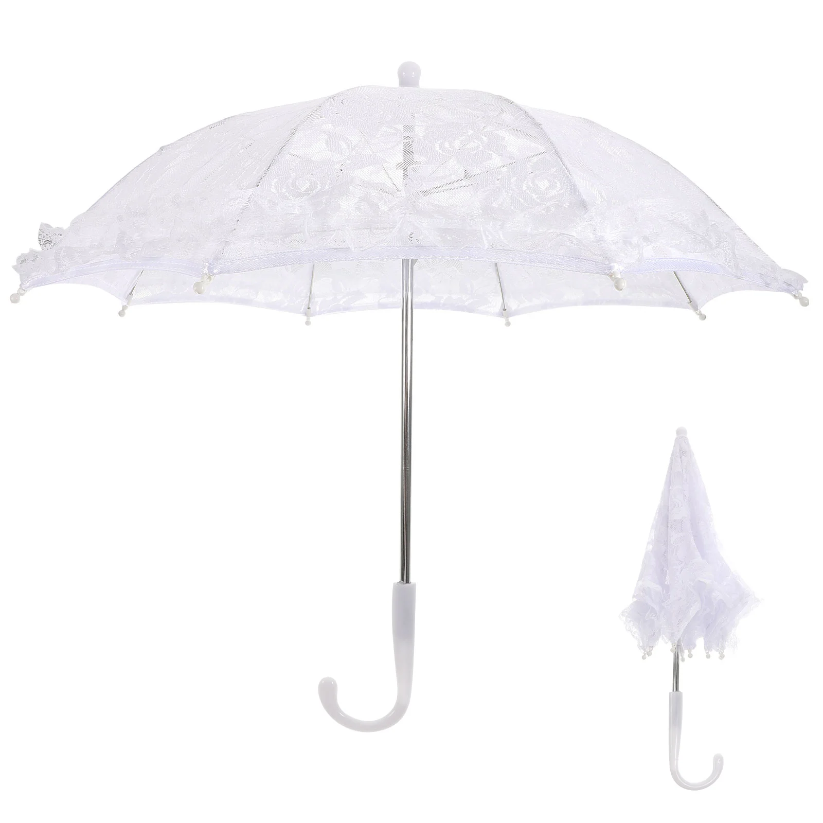 

Lace Umbrella Wedding Umbrellas Bulk Ceremony Decorations White Vintage for Women Decorative Parasol Miniature Festival