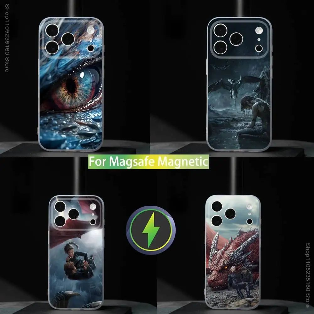 

F-Fourth W-Wing Dragon Cool For iPhone 11,12,13,14,15,16,17,Pro,Max,Plus,Mini,SE4,E Phone Case With Magsafe Wireless