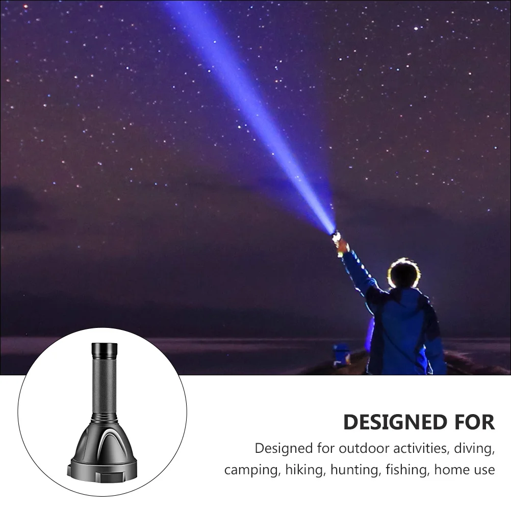 

2 In 1 Portable Led Flashlight Waterproof Ultra Bright Emergency Torch For Outdoor Camping Hiking Fishing Travel Usb Charging