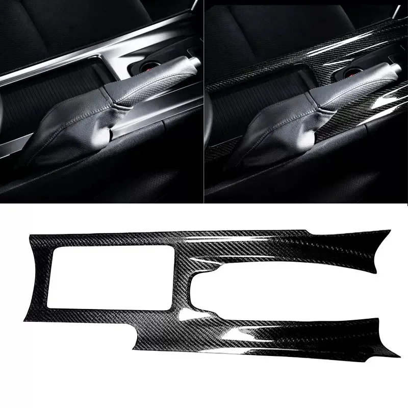 STLFFor Nissans GTR R35 2008–2016, Carbonfaser-Controller-Panel-Rahmen, dekorativer Aufkleber, Innenschalthebelverkleidung