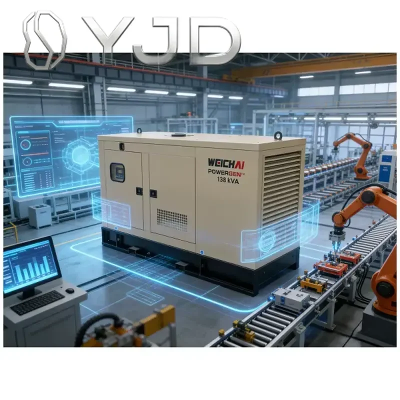 YJD Intelligent Silent Diesel Generator 30kw-200kw ATS Soundproof Canopy Global Power