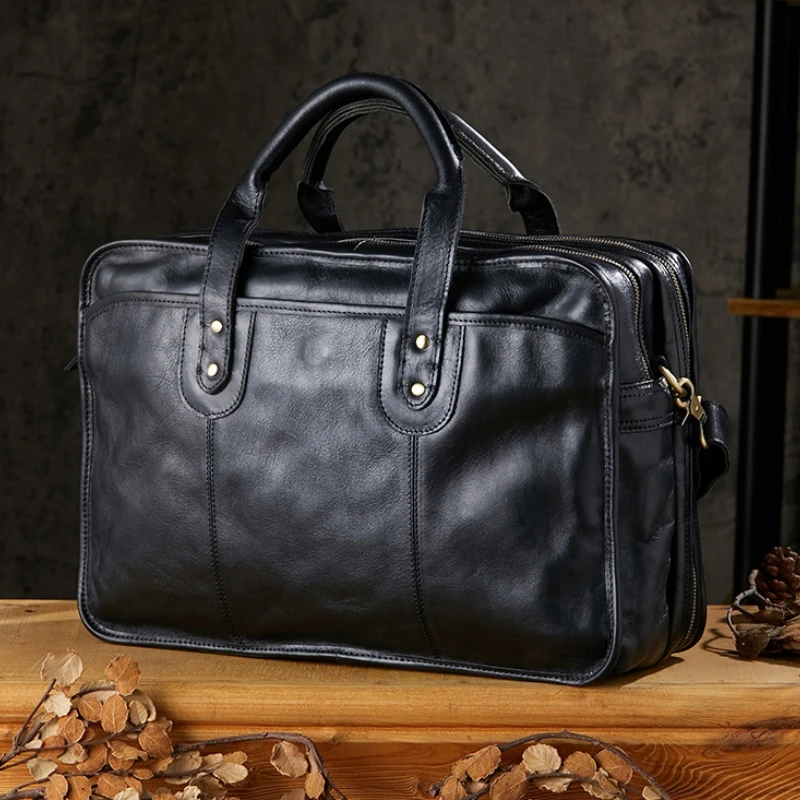 New Design Luxury Men's Handbag 15.6 Laptop Bag Male Single Shoulder Crossbody Bag Travel Bags Messenger Pack Unisex Briefcase